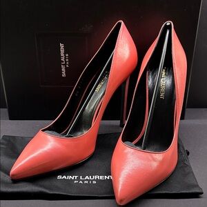 Saint Laurent Red/Coral Heels